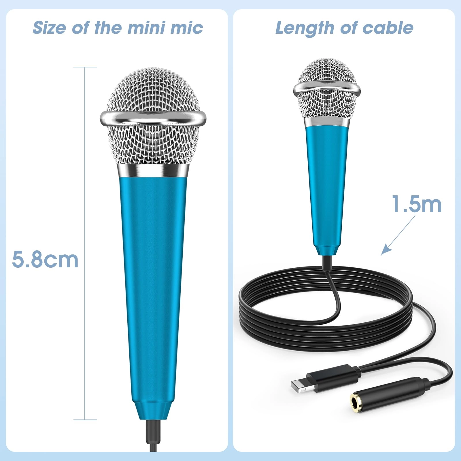 AG01 Lightning+3.5mm-Mini-Jack Microphone