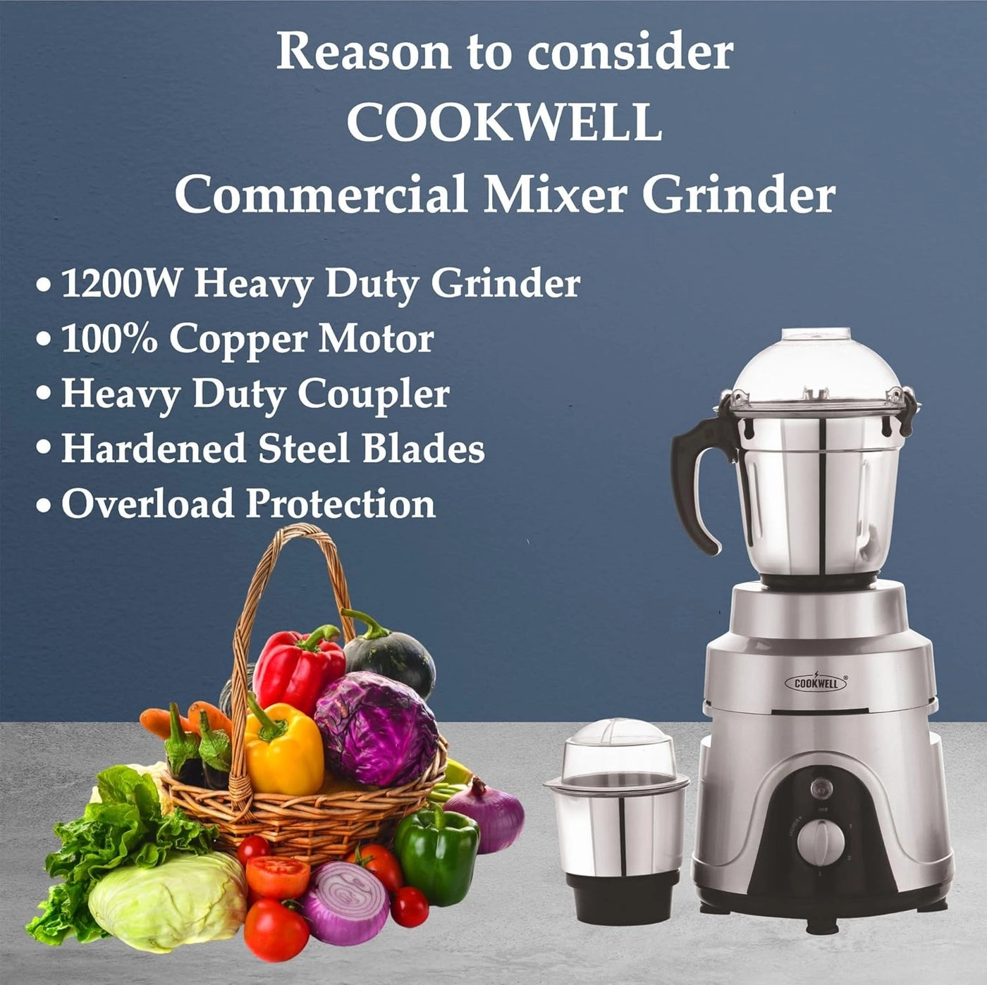 Commercial Mixer Grinder - 1200W
