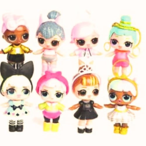 Sparkle Doll Set - 8-Piece PVC