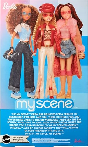 Barbie Signature My Scene Doll - Y2K-Inspired Outfit Pleather Jacket Ages 6+