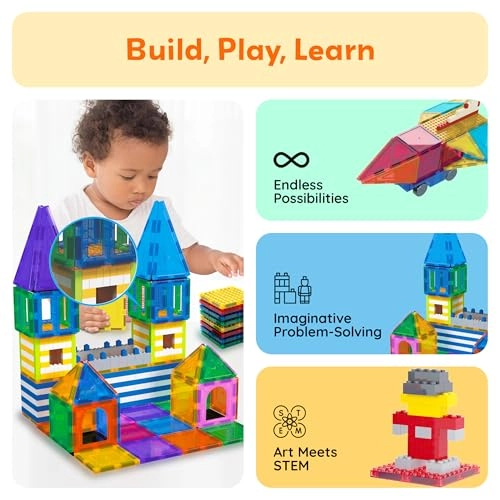 Magnetic Building Block Set - 12pcs