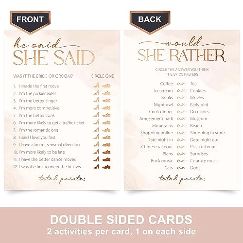 Bridal Game Cards - Adult 4 Adult