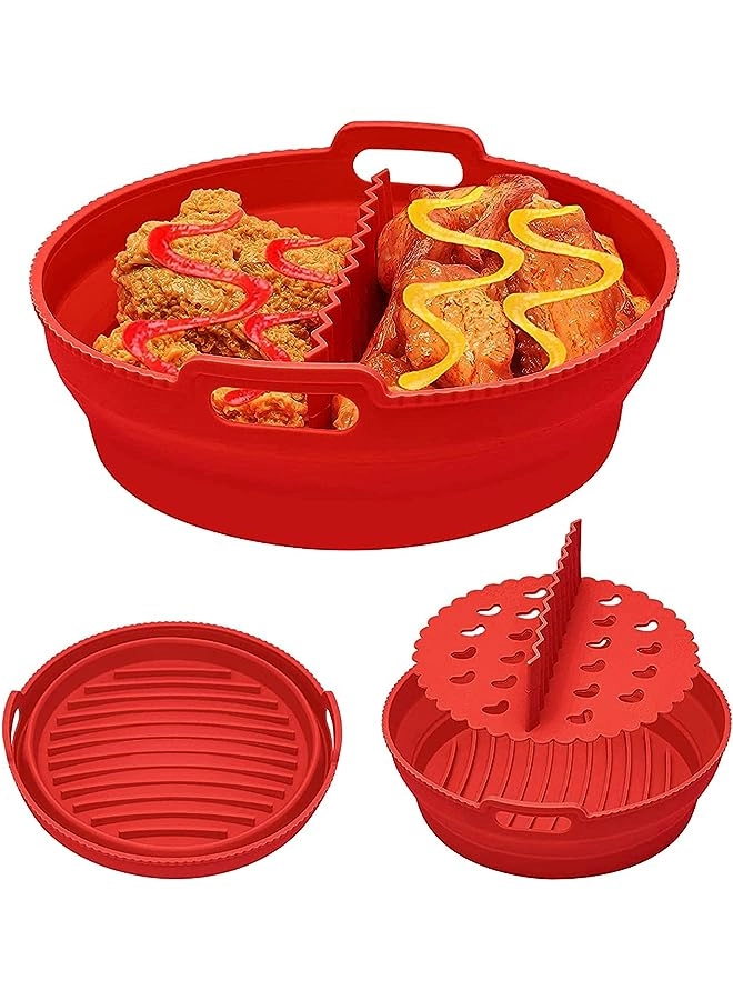 Air Fryer Silicone Liners - outside nylon fabric and built in aluminum foil 2Pcs