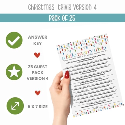 Festive Christmas Trivia Version 4 - 12 months and up 25