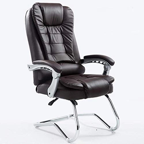 Desk Chair - PU Leather Brown High Back