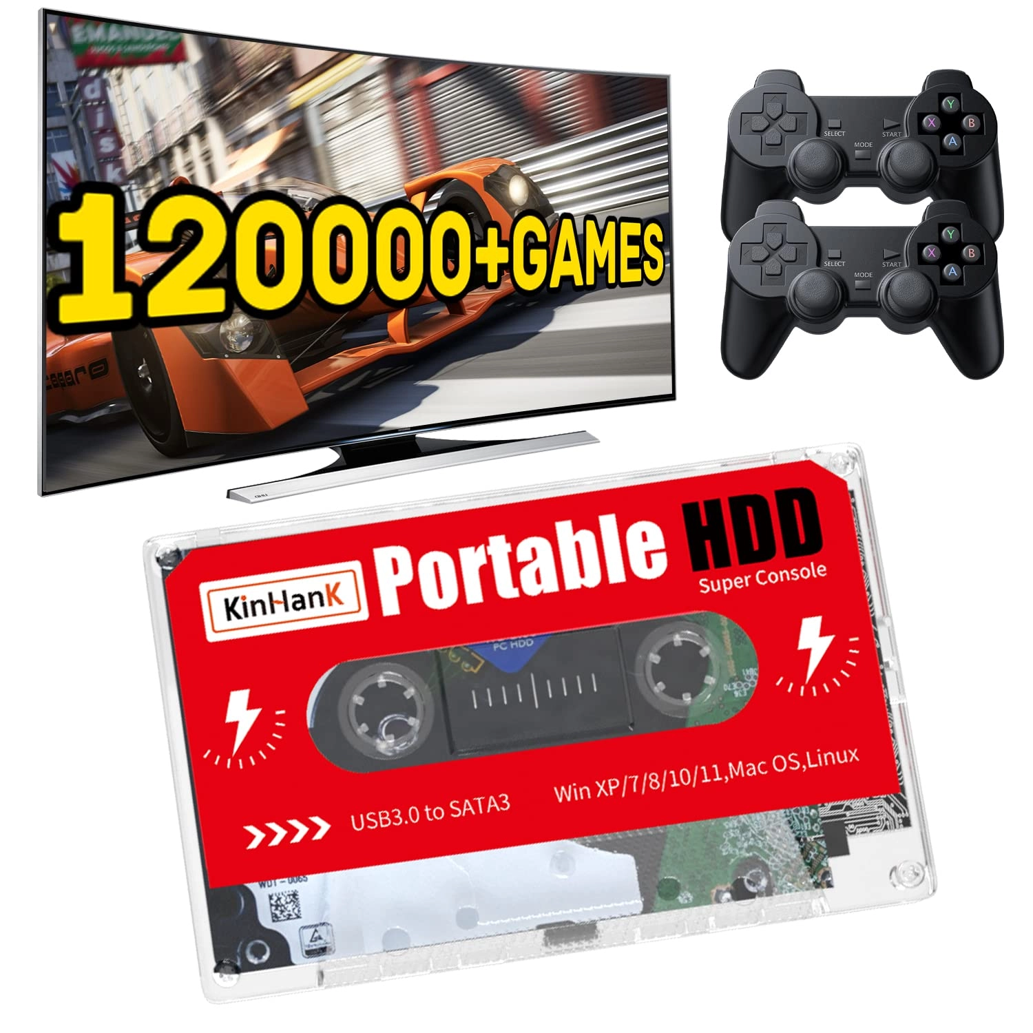 Kinhank Retro Game Console 2TB HDD