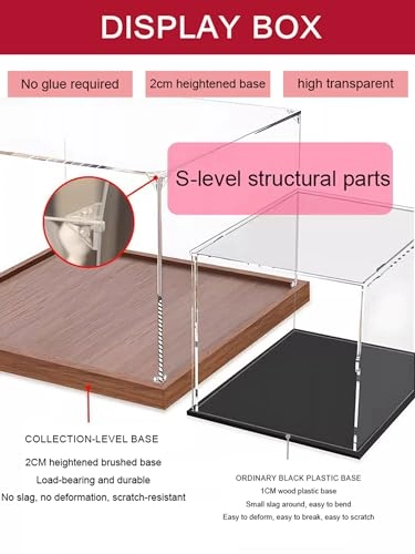 Acrylic Display Case for LEGO 21343 Vikinng Valleey - 3MM thickness Wood color
