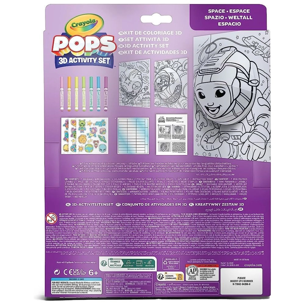 Pops 3D Dinos - 7 washable markers