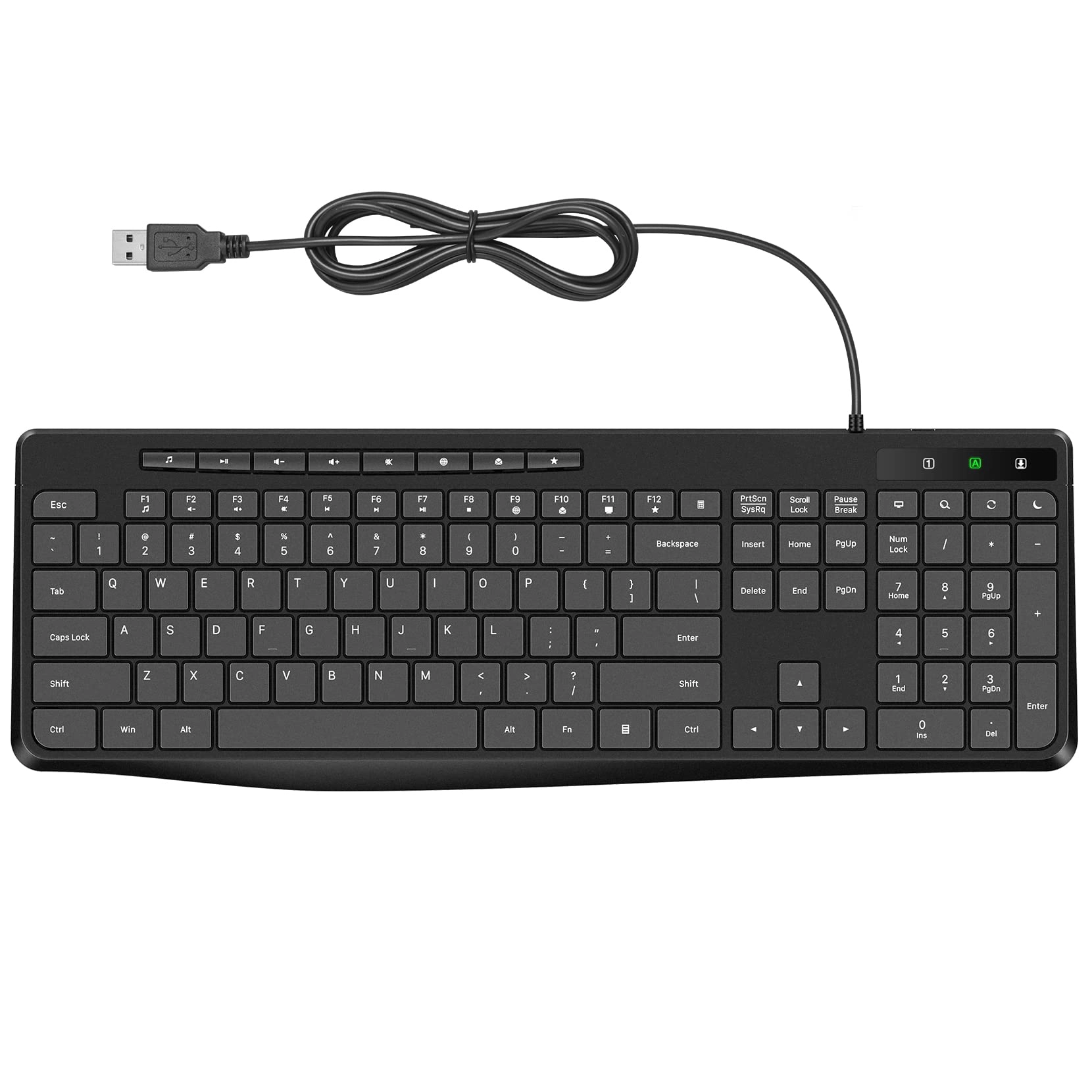Virfour Wired Keyboard - QWERTY Wired
