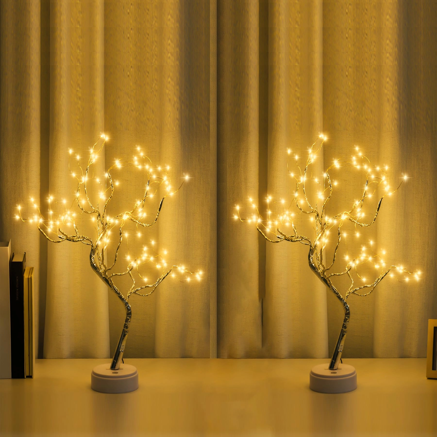 pxbniuya Bonsai Tree Light - 2 Pack 20" 108 LED