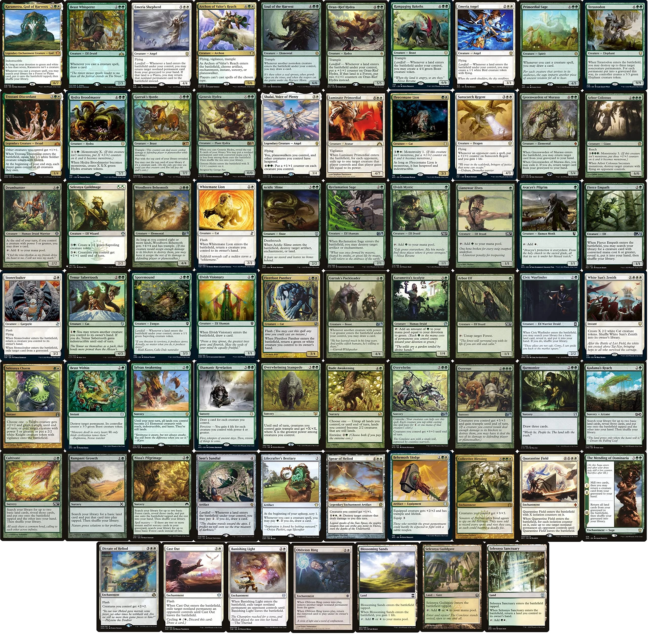 MTG Decks & More Magic: The Gathering: Green White Ramp/Draw/Huge Creature EDH Deck