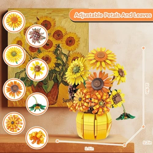 Sunflower Building Sets - Botanical Collection Van Gogh