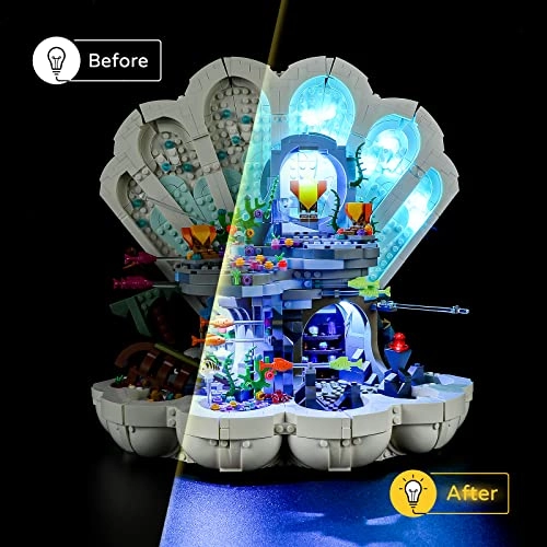 LED Light for LEGO 43225 Disney The Little Mermaid Royal Clamshell - Plastic 1