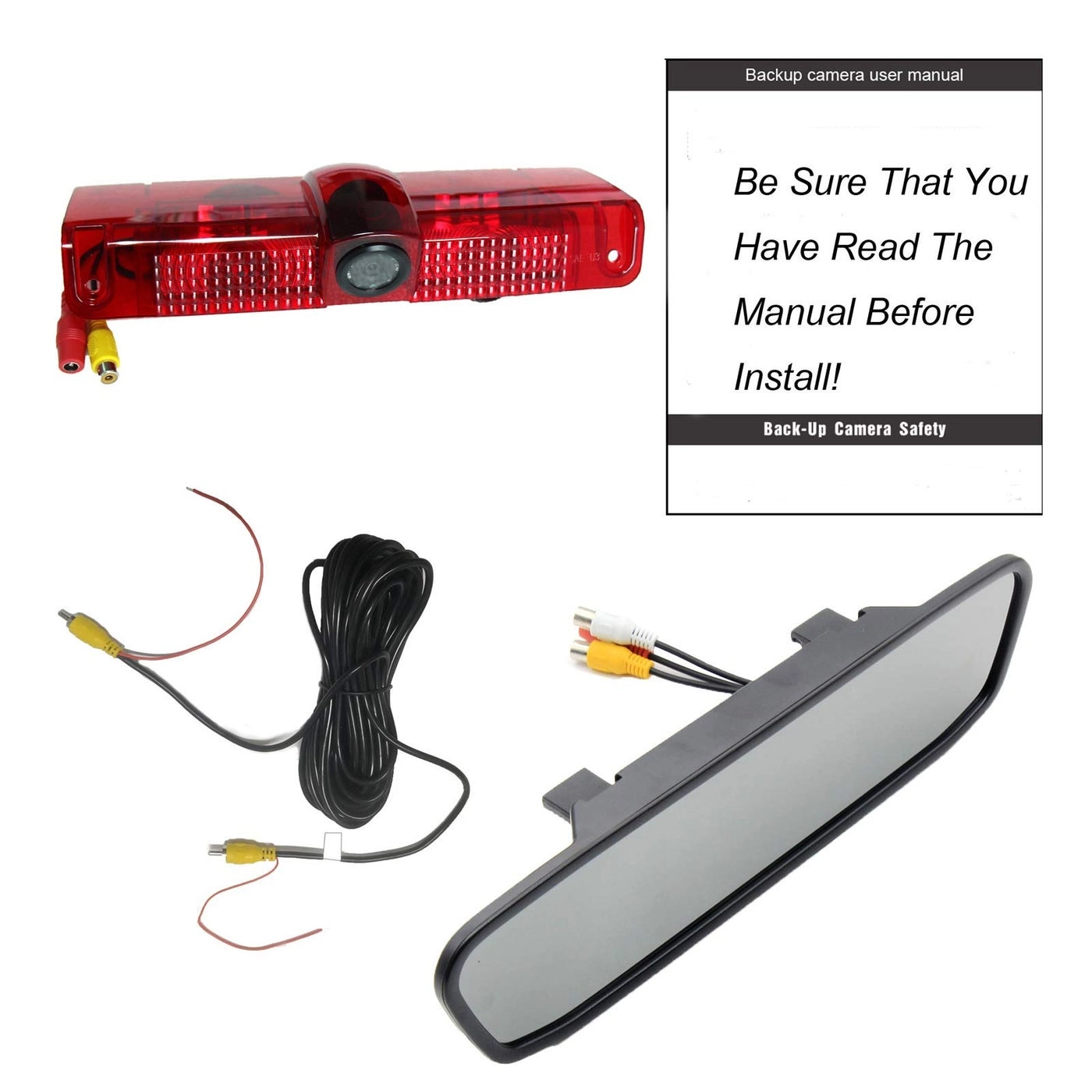 3rd Brake Light Backup Camera - 8 infra-red lights RCA 628(H)*582(V)Pixel