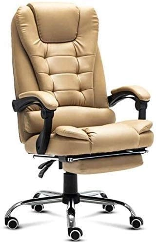 Desk Chair - PU Leather Brown High Back