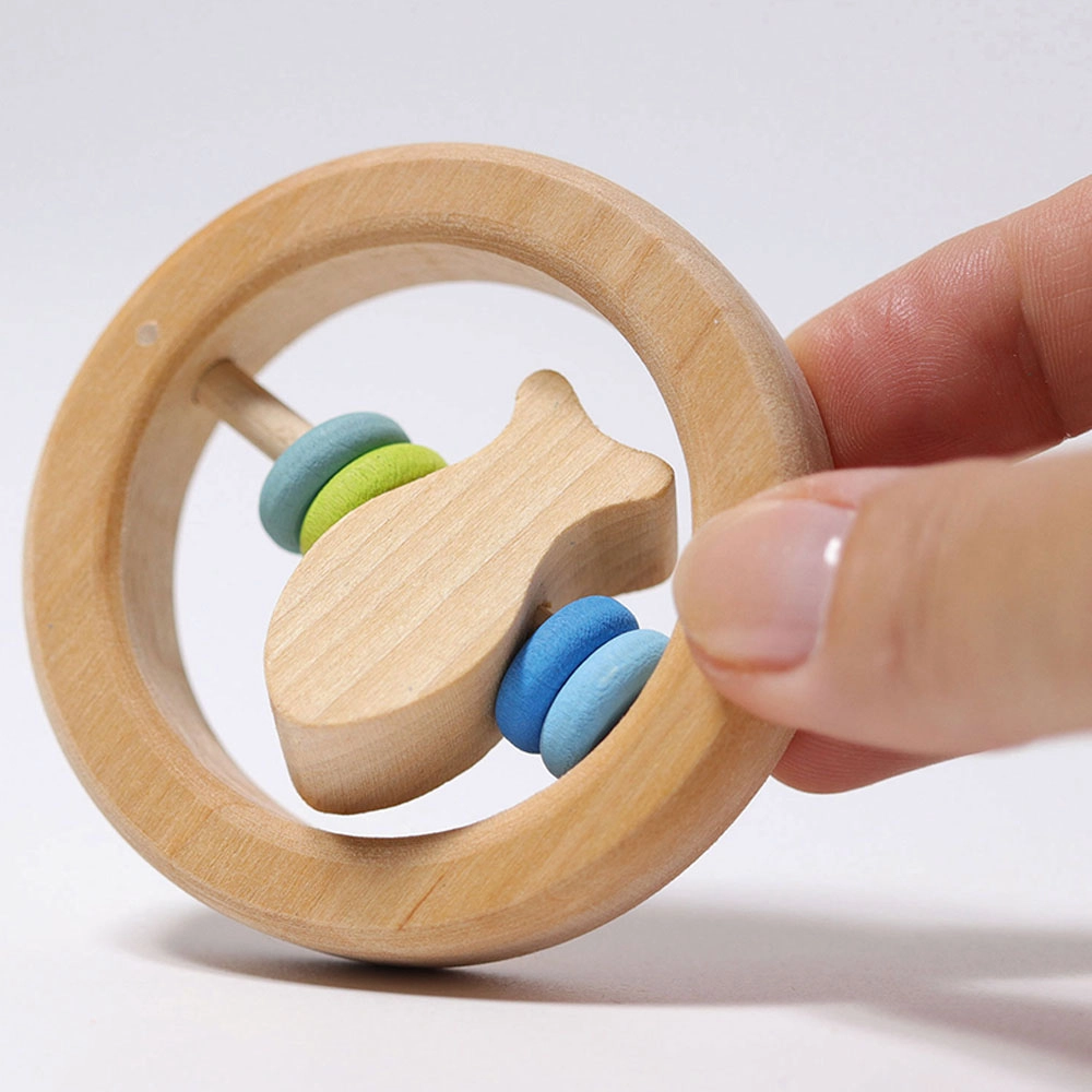 Rattle Little Fish Zeppo - Suitable for 0 month and above alder and lime wood