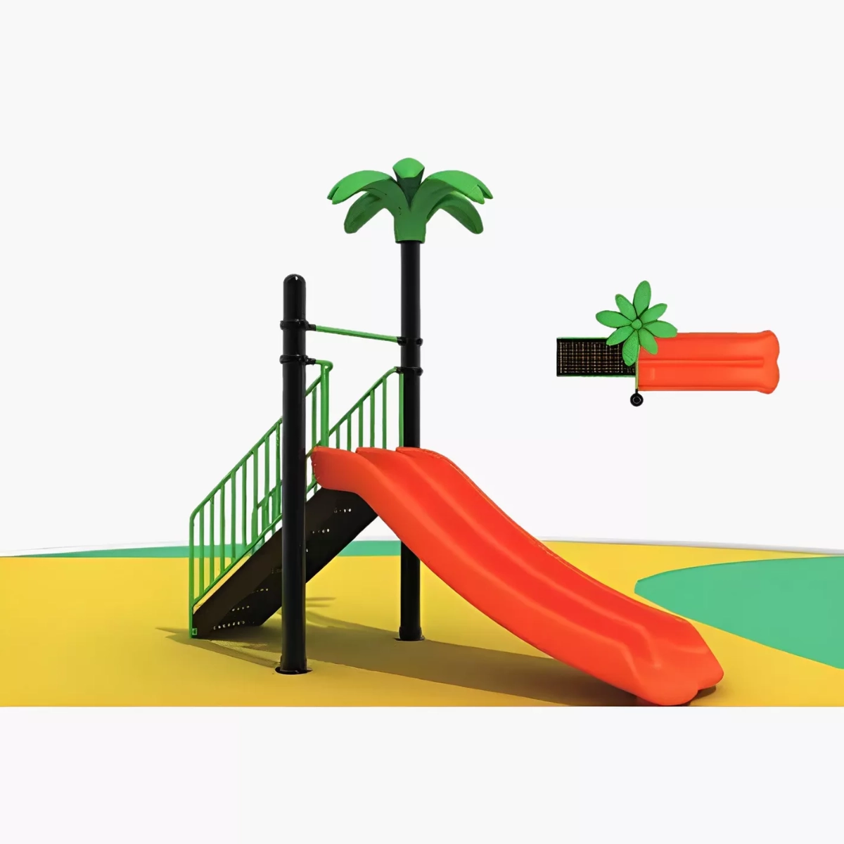 Kids Palm Outdoor Straight Slide - 2+ Multi Colour