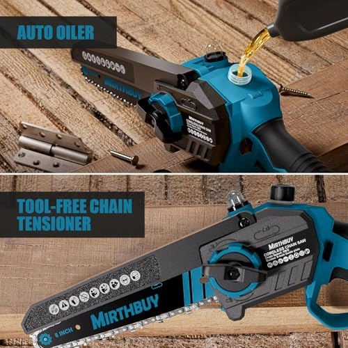 Mini Chainsaw - 6 & 8 Inch 8000 mAh Bundle