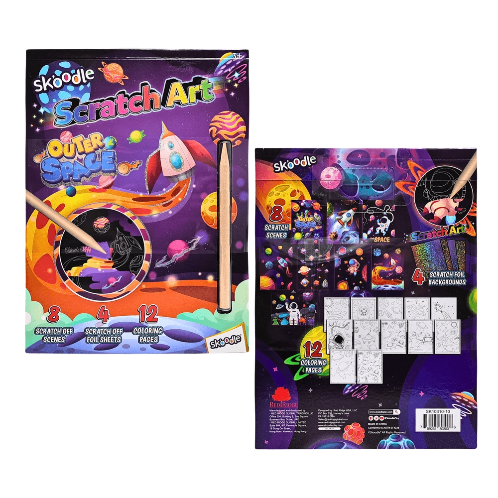 Scratch Art With Scraper Set - Outer Space 3+ years