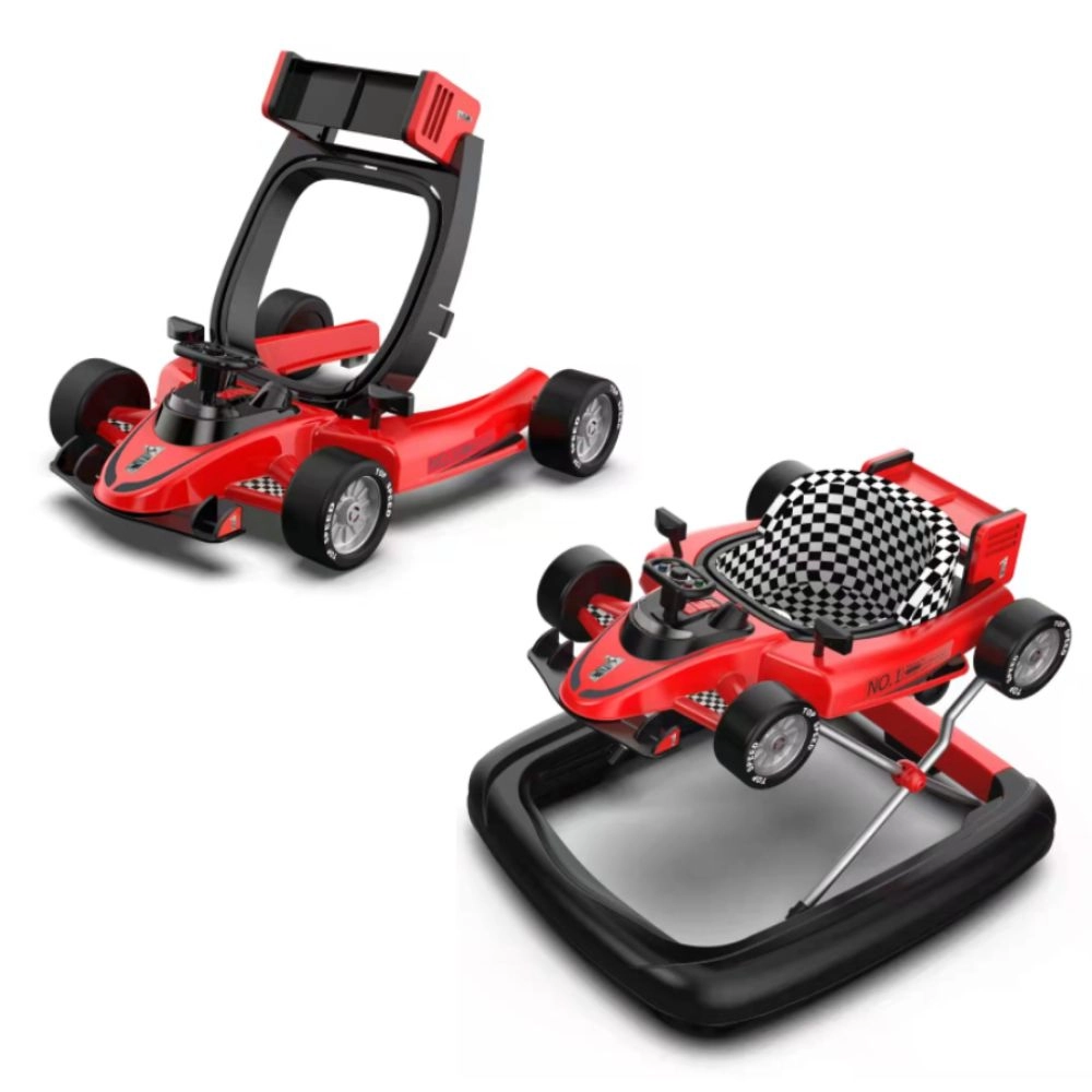 Factory Price Ryan 4 In 1 Safety Baby Car Walker - Black Music and Lights