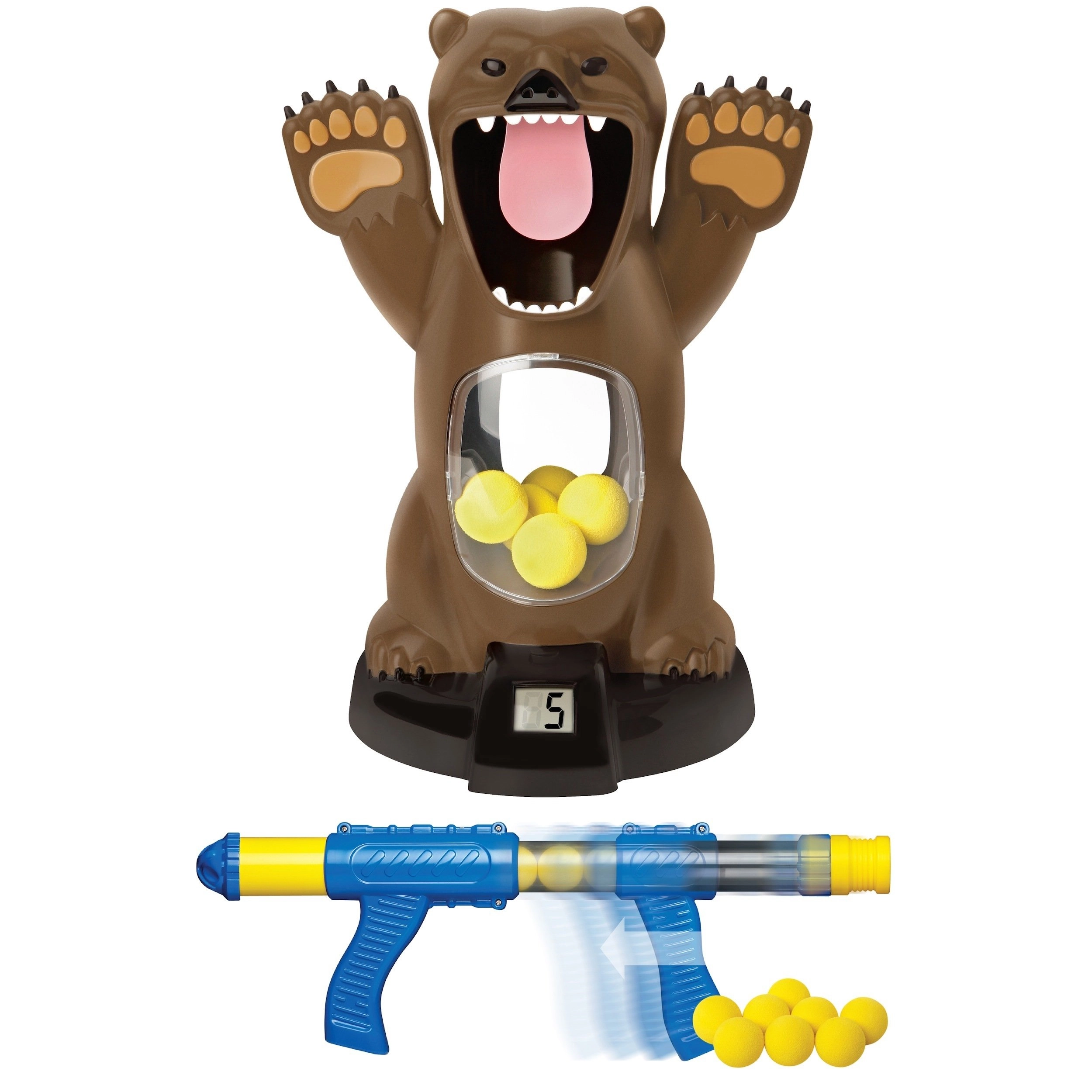 Black Series Hungry Bear Shooting Target Game - 8 inches long x 7 inches wide x 12 inches high Brown