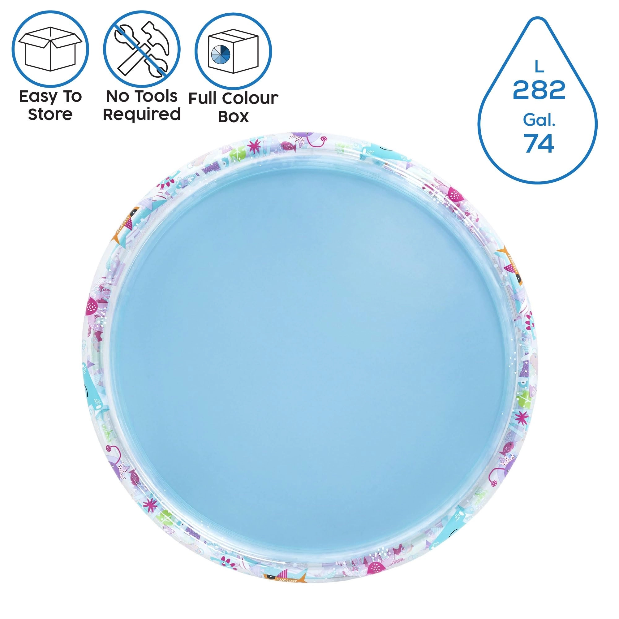 3-Ring Summer Colors Paddling Pool - 1.52 m 317 L