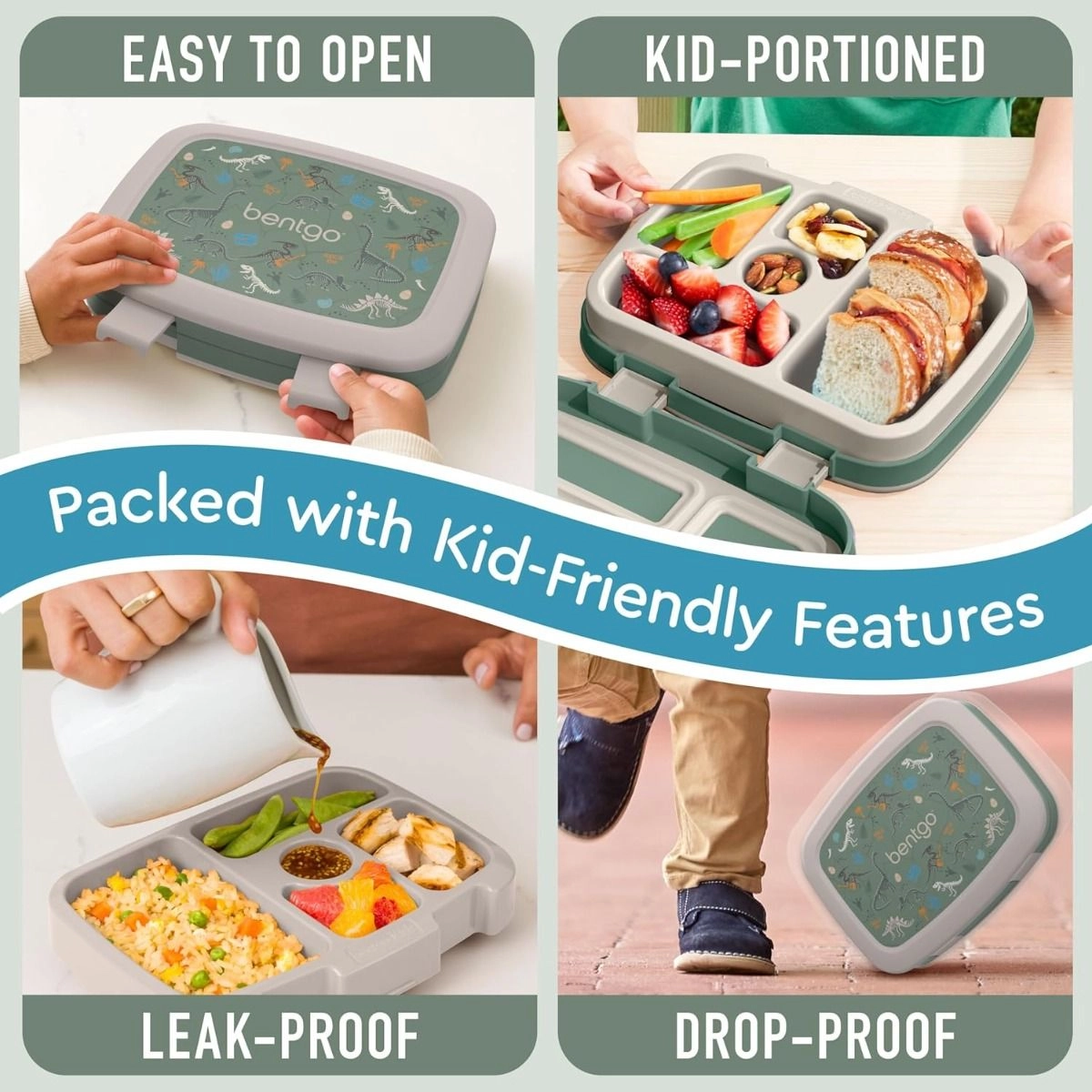 Kids Prints Lunchbox - Dino Fossils 2.4 cups