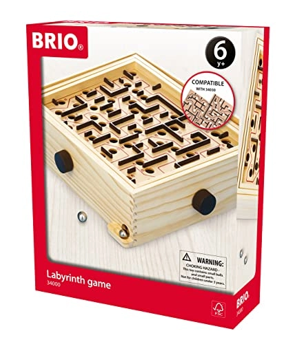 BRIO 34000 Labyrinth Game - Classic Mind-Challenging Age 6+