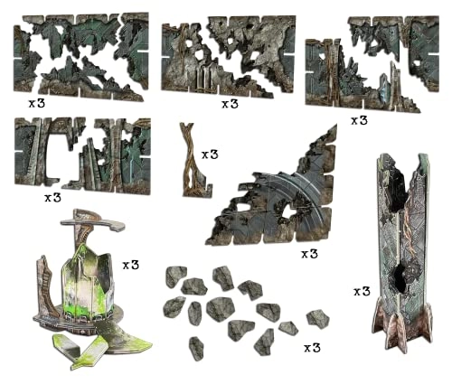 Modular Tabletop 3D Gaming Sci-Fi Terrain - 179 pieces 28mm-35mm Starfinder Warhammer 40,000 Stargrave Deadzone Aliens Star Wars