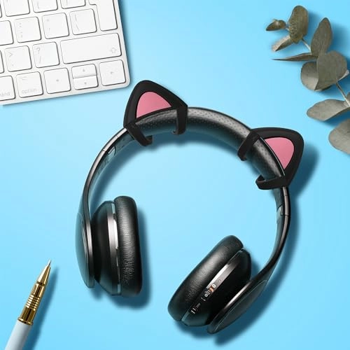 Cat Ears for Overear Headphone - Set of 2 Fits Headbands 1" to 1.5"