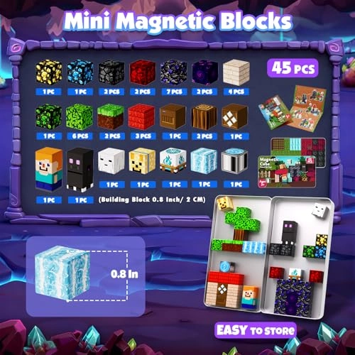 Magnetic Building Cubes - 45pcs