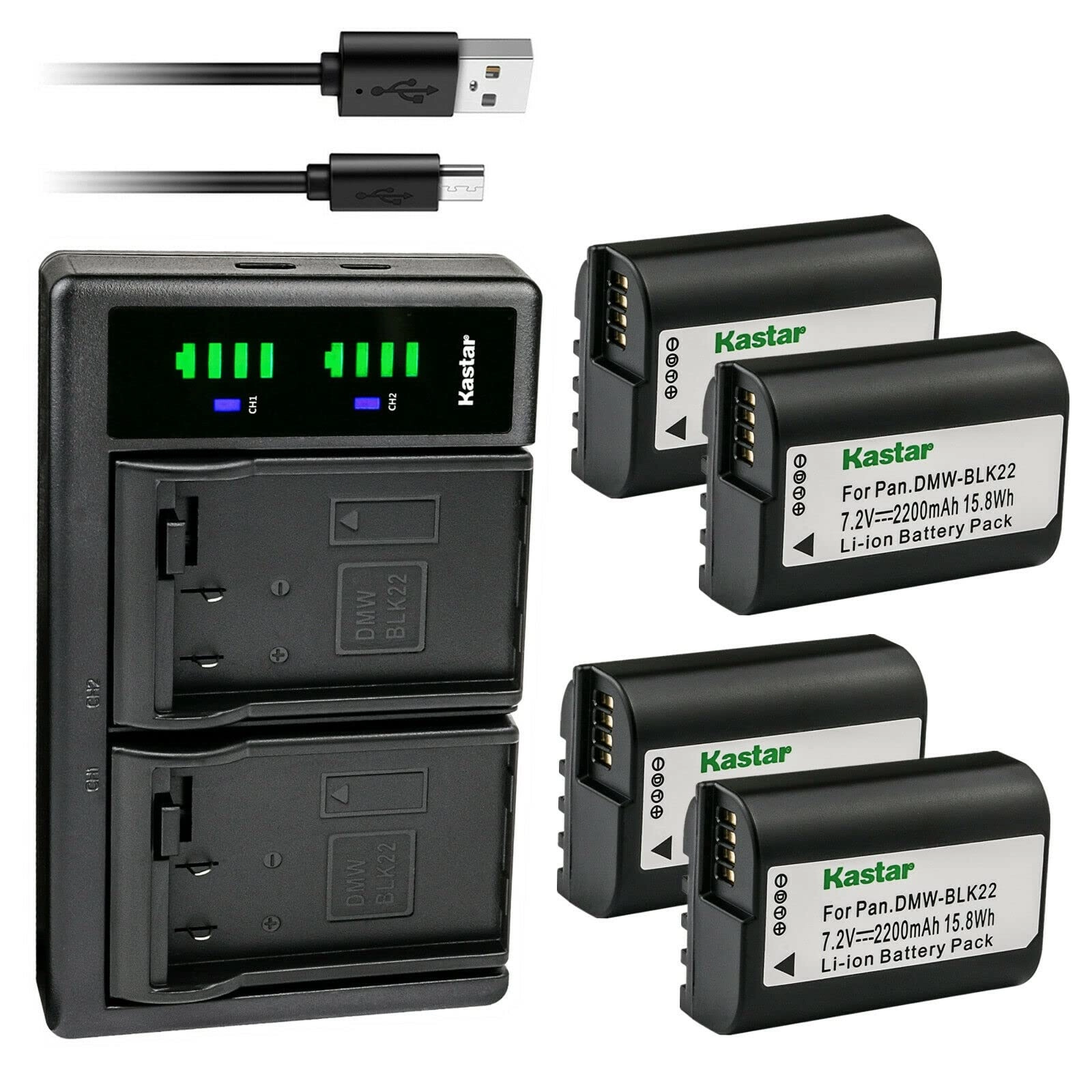 Kastar BLK22 Battery - 2200mAh + LTD2 USB Charger