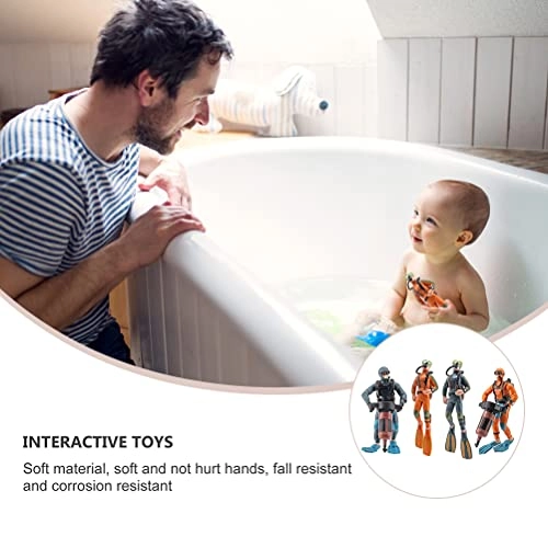 Mini Diver Figures - 4 Pieces PVC