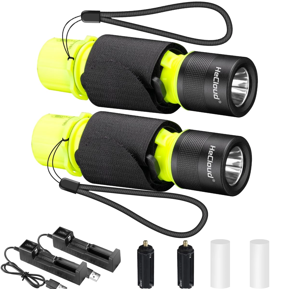 HECLOUD HCF1591A Diving Flashlight Rechargeable (1200lm) Pack