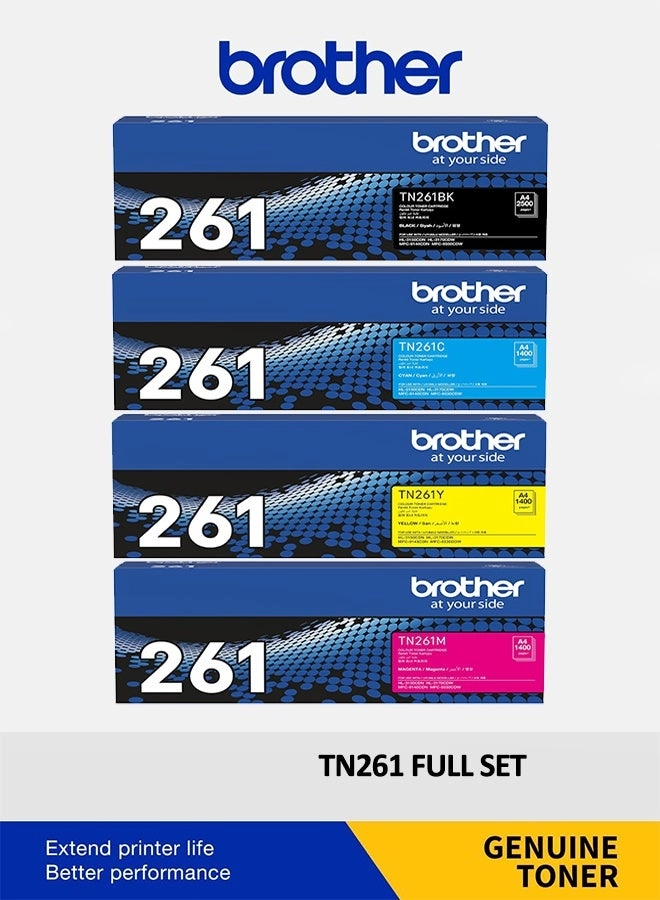 TN-261BK + TN-261C + TN-261M + TN-261Y