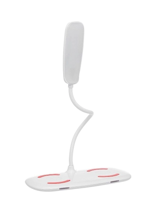 NIBEMINENT Folding LED Desk Lamp With Wireless Charger - Qi White/Red
