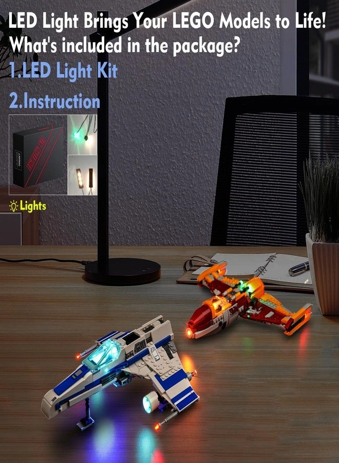 LED Light Kit - for LEGO New Republic E-Wing vs. Shin Hati’s Starfighter 75364 Lights Only