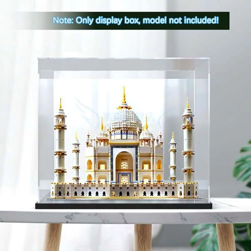 Acrylic Display Case - 10256 54 x 54 x 45 cm Black Base Painted Model (3mm)-a