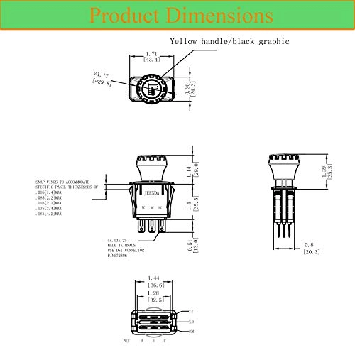PTO Switch - 2 Positions 8 Terminals