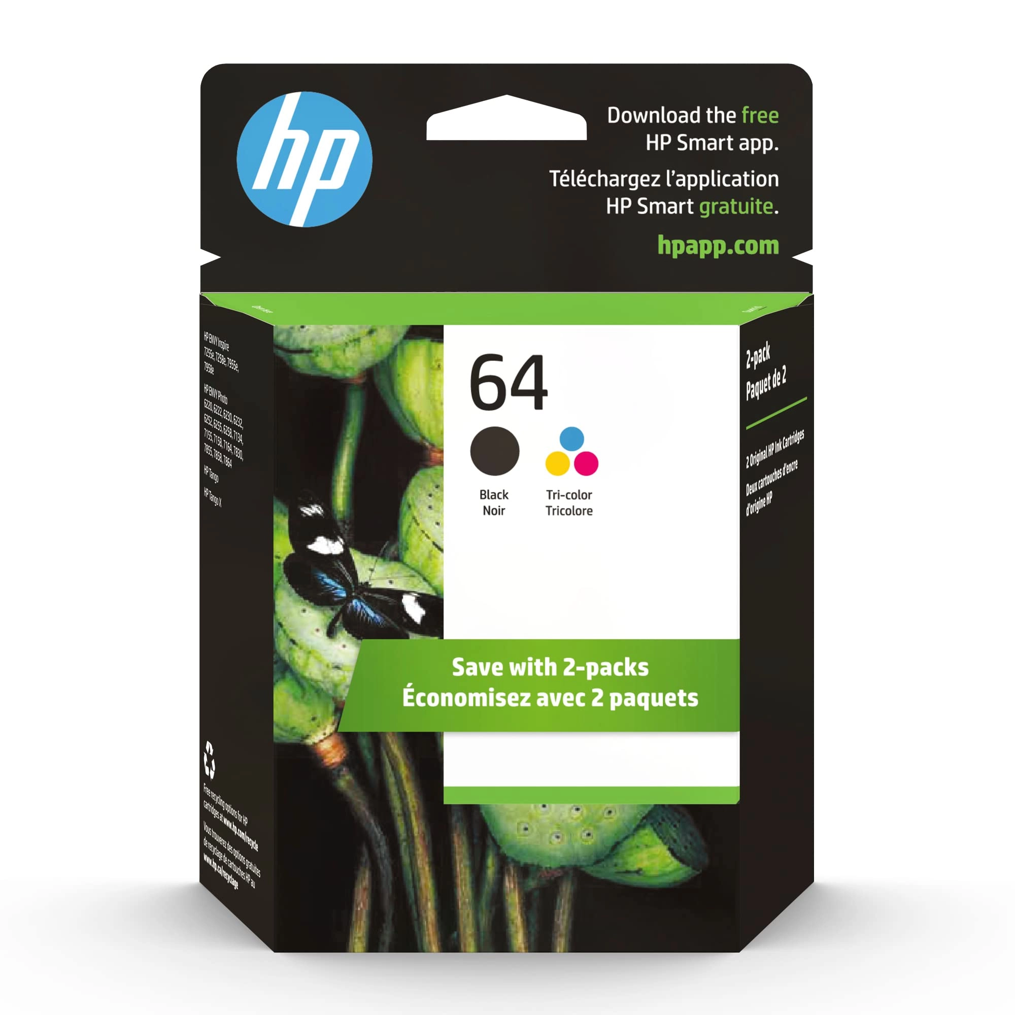HP 64 Standard Yield Multicolor Combo Pack