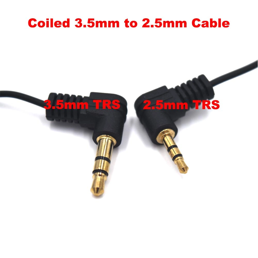 3.5mm TRS Audio Coiled Cable - 30cm Pack