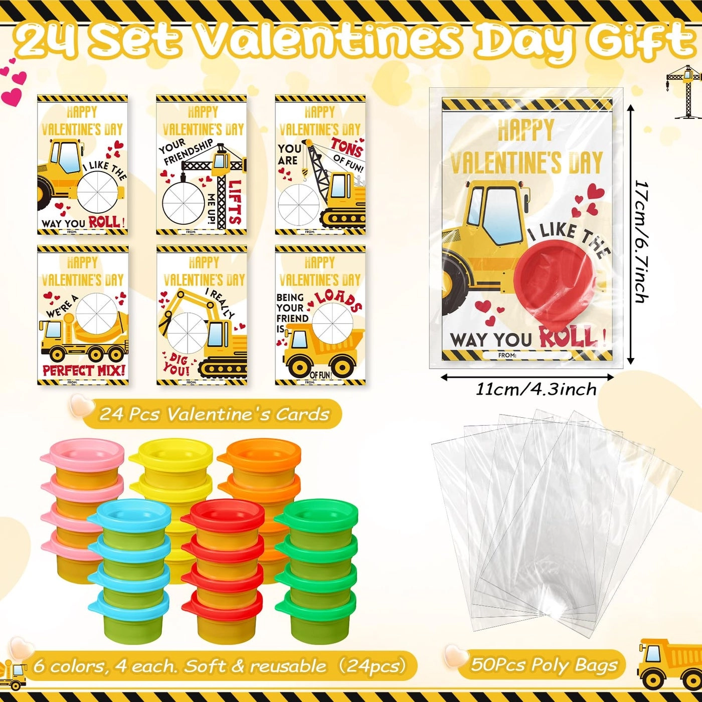 Modeling Clay Set - 24 pcs Site Vehicle