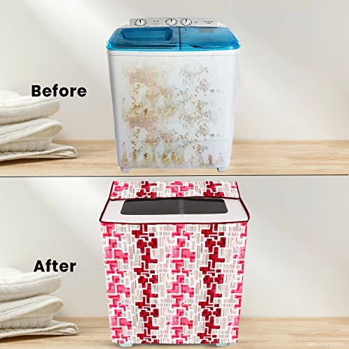 PVC Waterproof Front Load Washing Machine Cover - 5KG to 7.5KG Blue