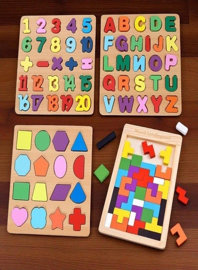 Montessori Wooden Puzzle Board - 2+ Years 4 pieces