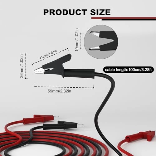 Alligator Clips Test Lead - 15A
