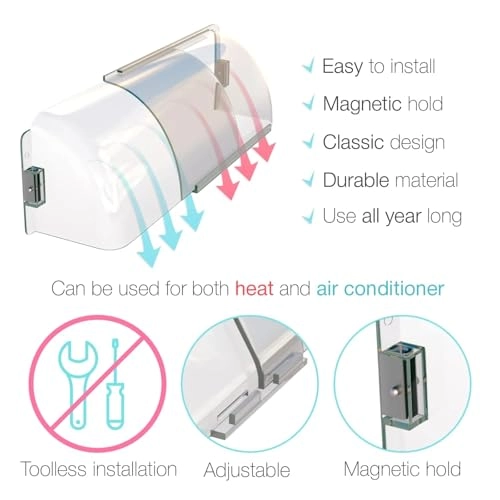 Air Vent Deflector - 9" to 15.5" Adjustable Magnetic