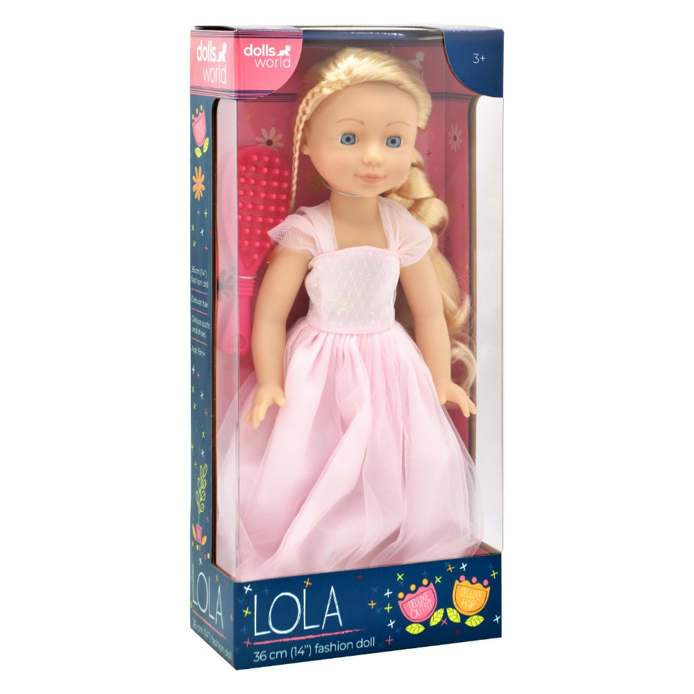 Lola Fashion Doll - 14-Inch Pink Moving Arms And Legs Ages 3+