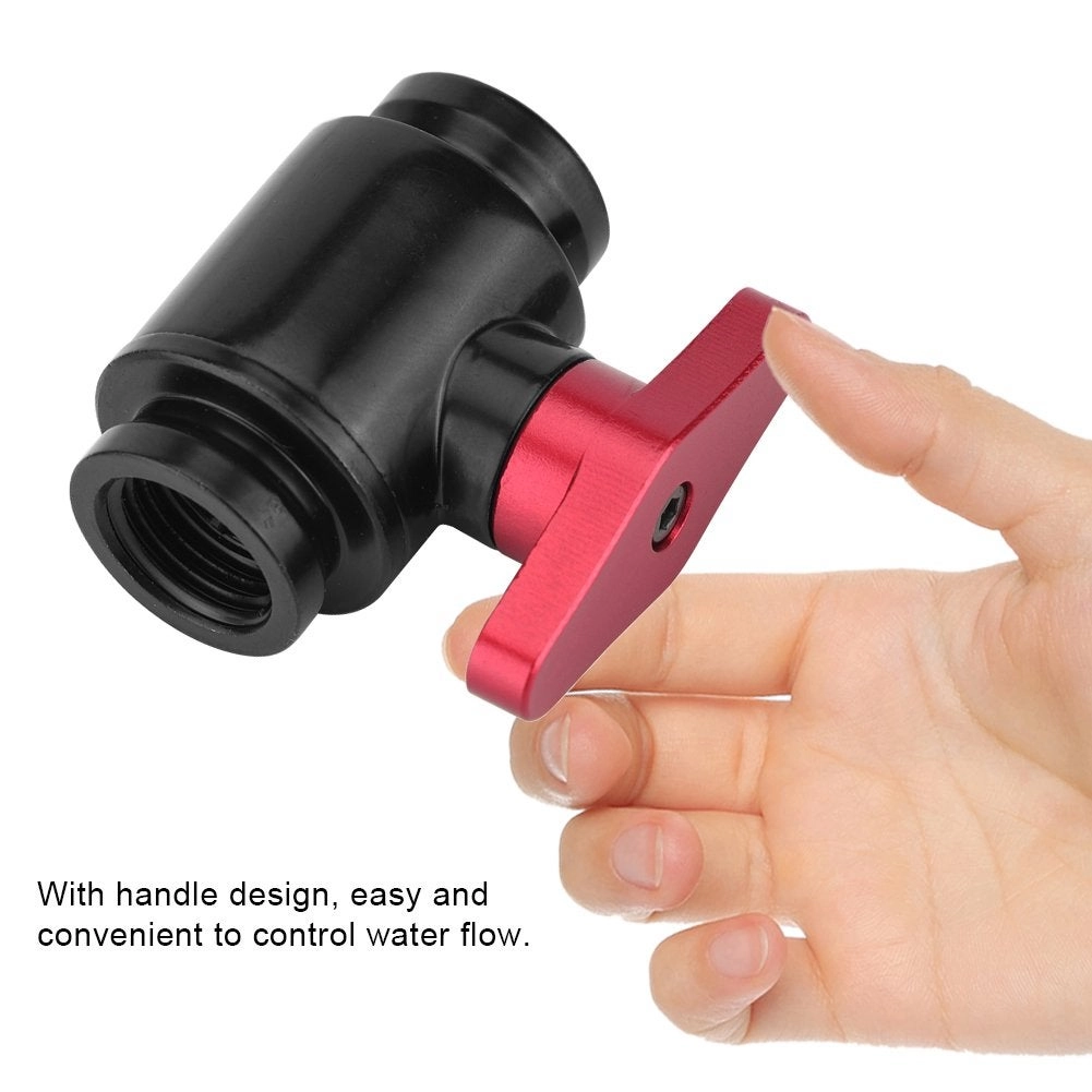FM YGNS - Mini Water Cooling Valve G1/4" Thread Red Handle