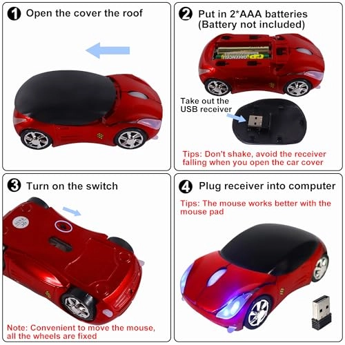 Mini Ergonomic Sport Car Mouse - Wireless