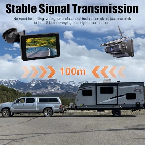 Reversing Camera - Night Vision Wireless + 5 Inch Monitor - 5 Inches